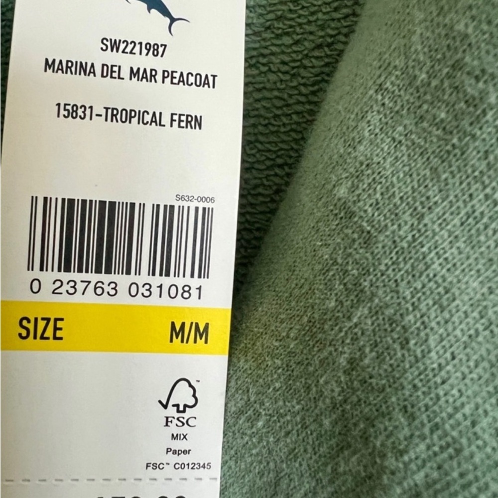 Tommy Bahama Marina Del Mar Peacoat Tropical Fern Cotton Jacket NWT Sz Med and S - Picture 10 of 15
